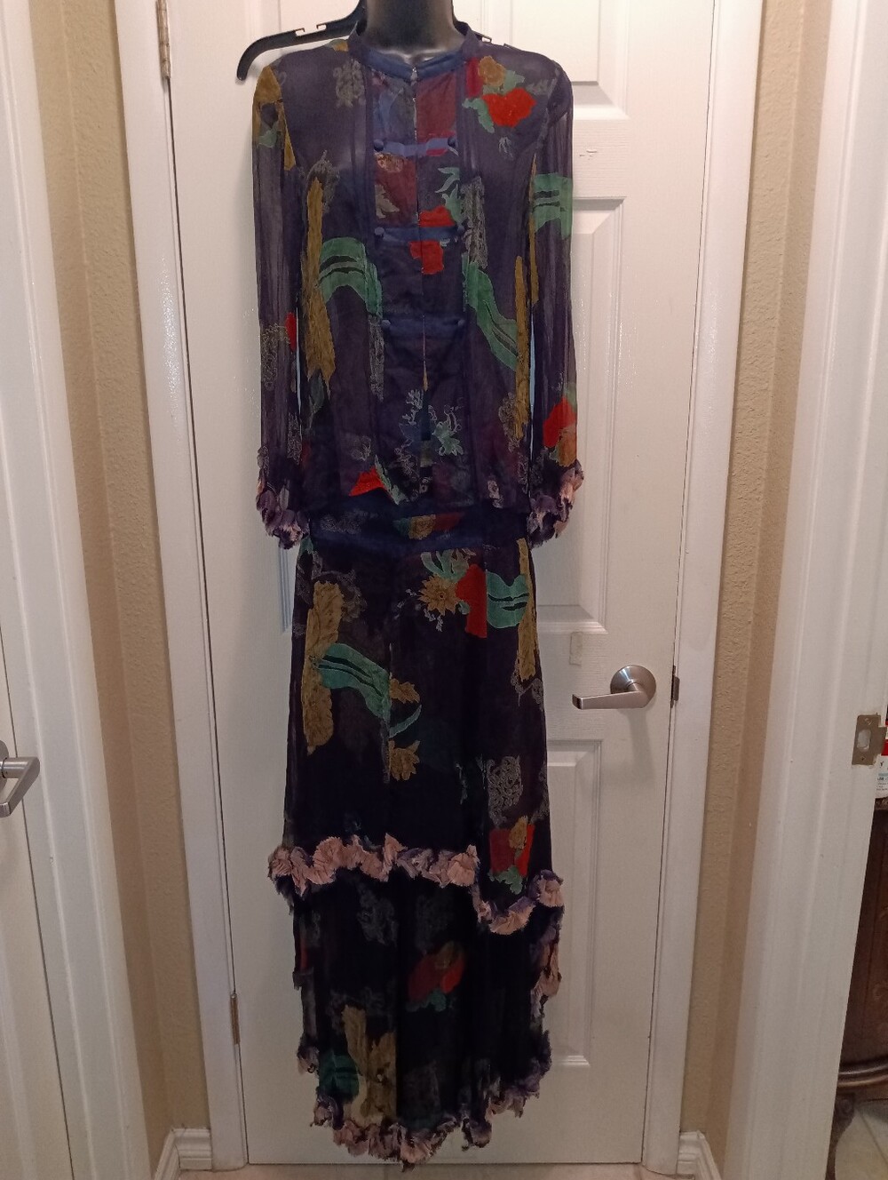 Nataya Vintage 2 Pc Sheer Top Pantaloon Skirt Pants Art To Wear NO OFFERS!!!